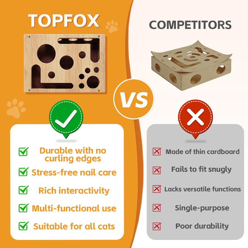 Cat Scratch Puzzle Enrichment Box Nail File Stress Free