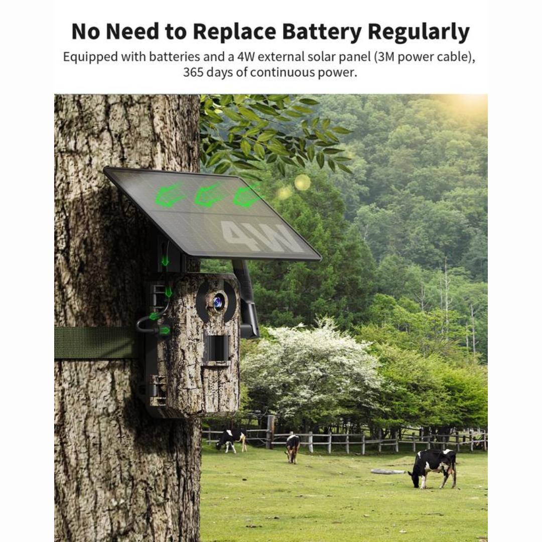 4G LTE Solar Game Camera – 2K Live Video