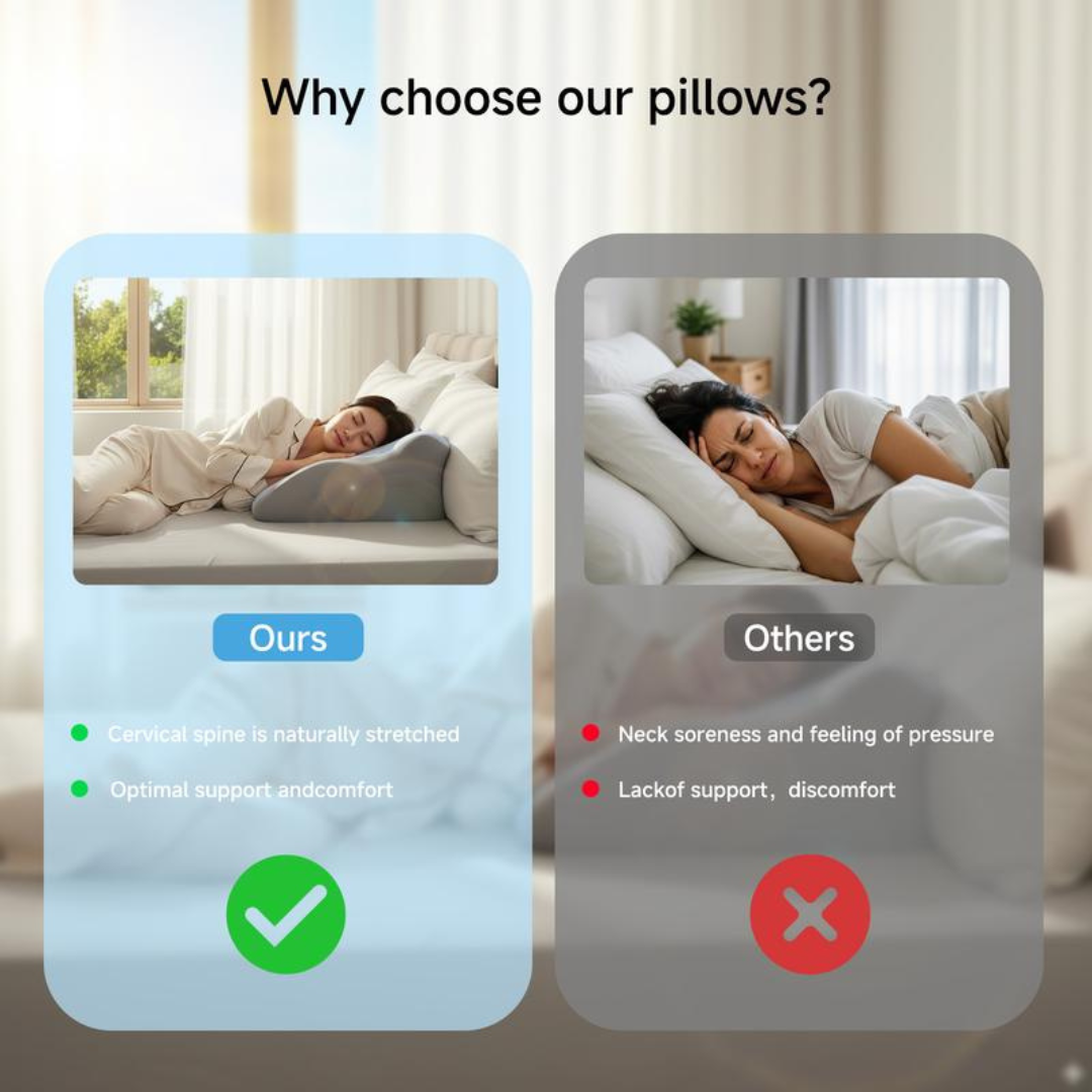 Ergonomic Memory Foam Pillow for Neck Back and Legs Support