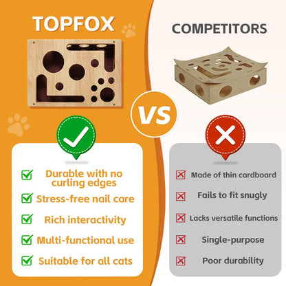 Cat Scratch Puzzle Enrichment Box Nail File Stress Free