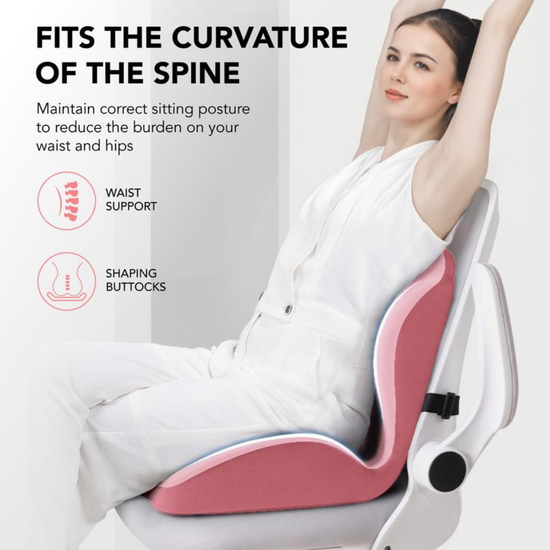 Ergonomic Memory Foam Seat Cushion for Back Pain Relief
