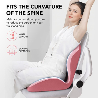 Ergonomic Memory Foam Seat Cushion for Back Pain Relief