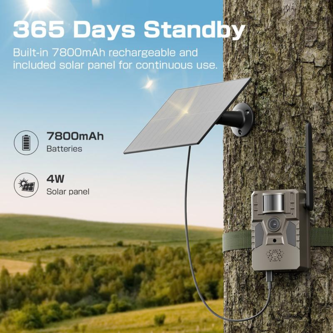 4G LTE Solar Game Camera – 2K Live Video