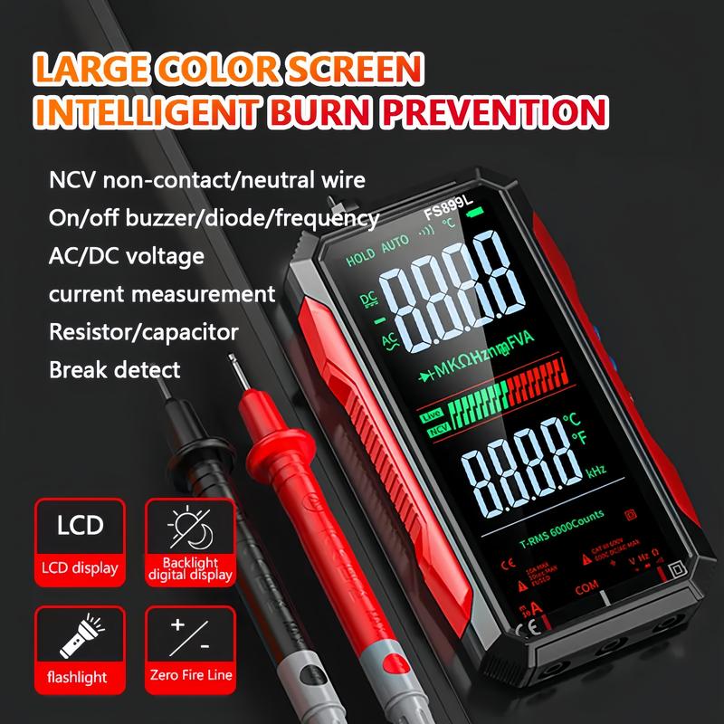  Digital voltmeter product feature overview with probes and display