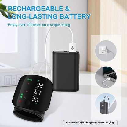 Wrist Blood Pressure Monitor Led Display & Touch Screen
