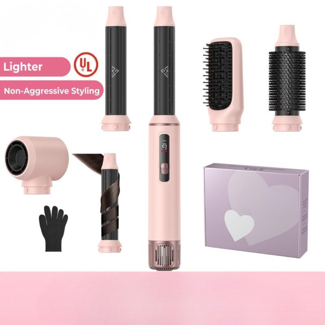 5-in-1 Hot Air Brush Gentle Styling Ultra-Lightweight Design Zero Heat Damage