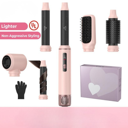 5-in-1 Hot Air Brush Gentle Styling Ultra-Lightweight Design Zero Heat Damage