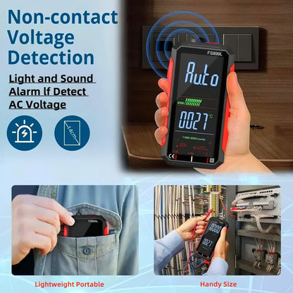 Non-contact voltage detection feature on digital voltmeter