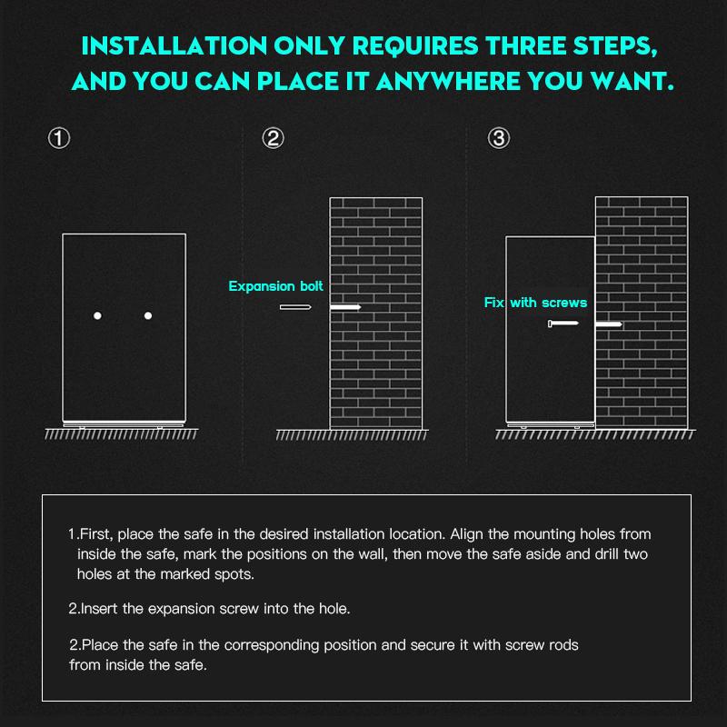 Electronic Drop Slot Safe Box with Digital Keypad Lock
