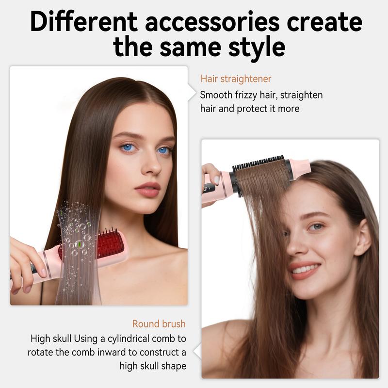 5-in-1 Hot Air Brush Gentle Styling Ultra-Lightweight Design Zero Heat Damage